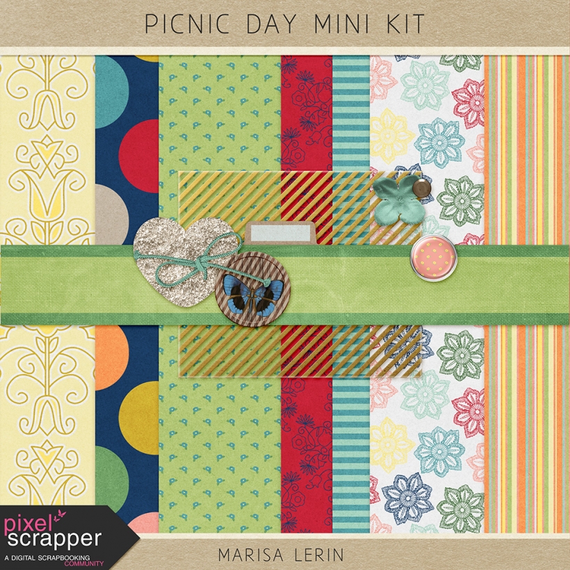 Picnic Day Mini Kit summer spring outdoors picnic red yellow green blue navy pink coral brown