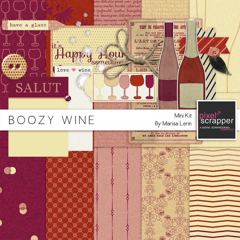 Boozy Wine Mini Kit wine pink red white