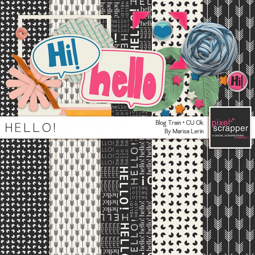 Hello! Mini Kit hello black white orange pink blue