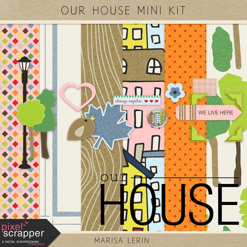 Our House Mini Kit home orange red yellow pink blue green brown