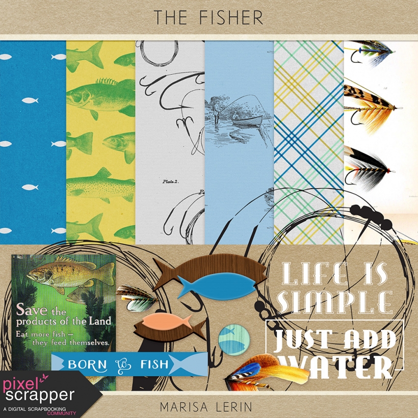 The Fisher Mini Kit fishing fish green blue black brown The Fisher Mini Kit fishing fish green blue black brown