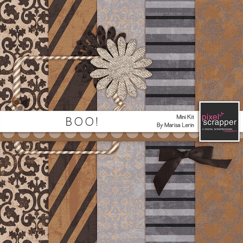 Boo! Mini Add On Kit halloween brown