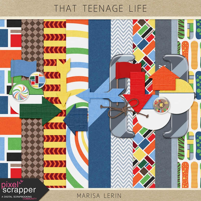 That Teenage Life Mini Kit teenage kids that life red orange yellow green blue white black