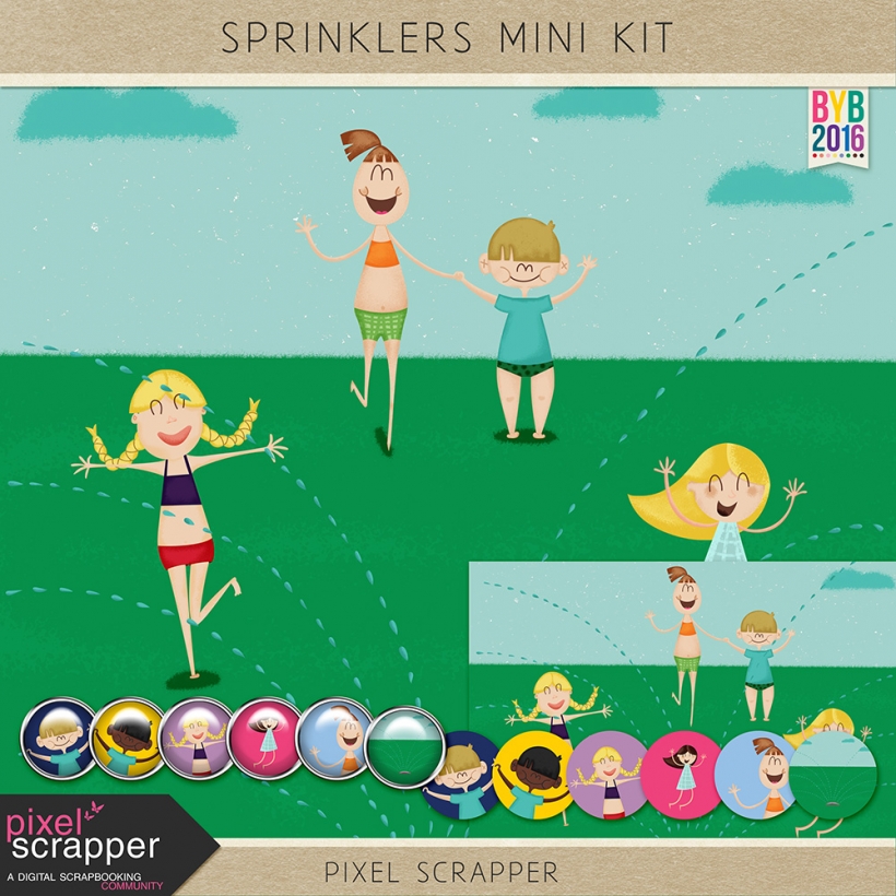 Sprinklers Mini Kit backyard play children sprinklers summer green blue
